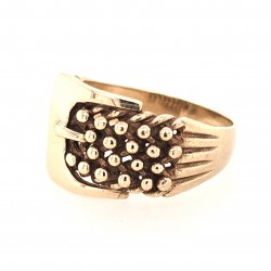 Pre Owned 9ct Mens Buckle Ring ZX649